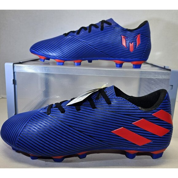 Adidas Men's Nemeziz Messi 19.4 Royal Blue/Red/Black FGround Soccer Cleats Sz 11 - Picture 1 of 16